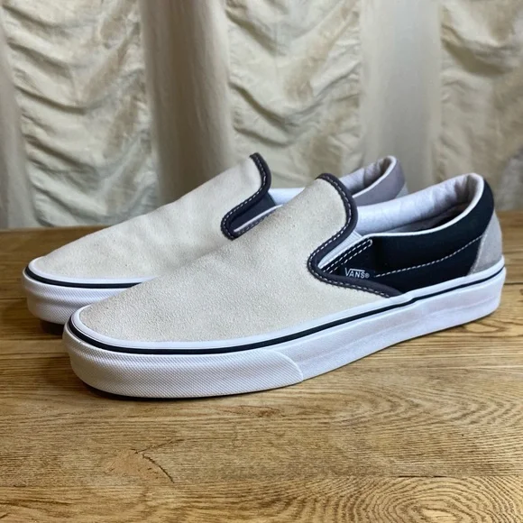 Vans Classic Slip On Mix & Match Sneakers Black and White Women 9 Men 7.5 - Picture 2 of 9